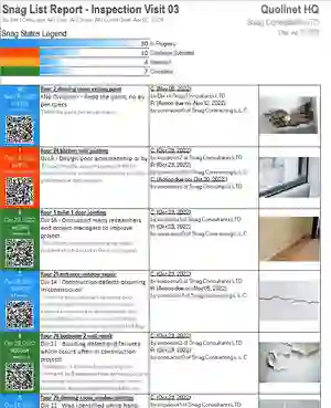 excel snaglist report by snaghere