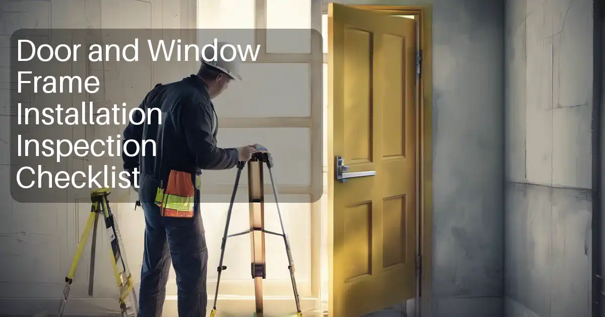Door and Window Frame Installation Inspection Checklist image