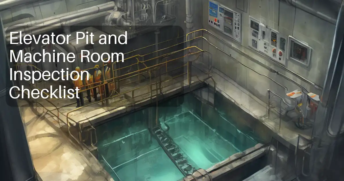Elevator Pit and Machine Room Inspection Checklist image