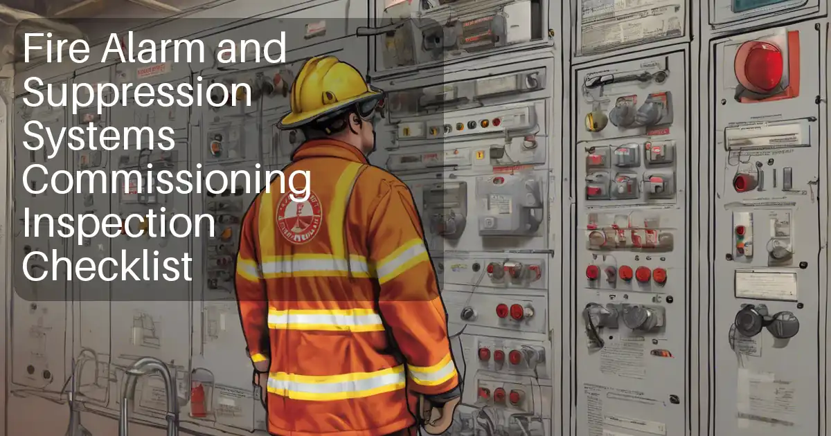 Fire Alarm and Suppression Systems Commissioning Inspection Checklist image