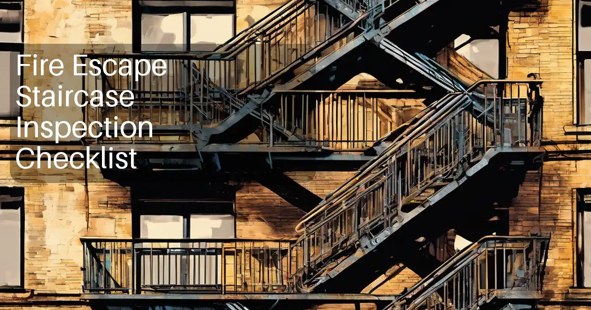Fire Escape Staircase Inspection Checklist image