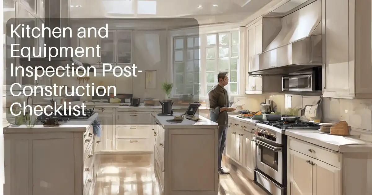 Kitchen and Equipment Inspection Post-Construction Checklist image