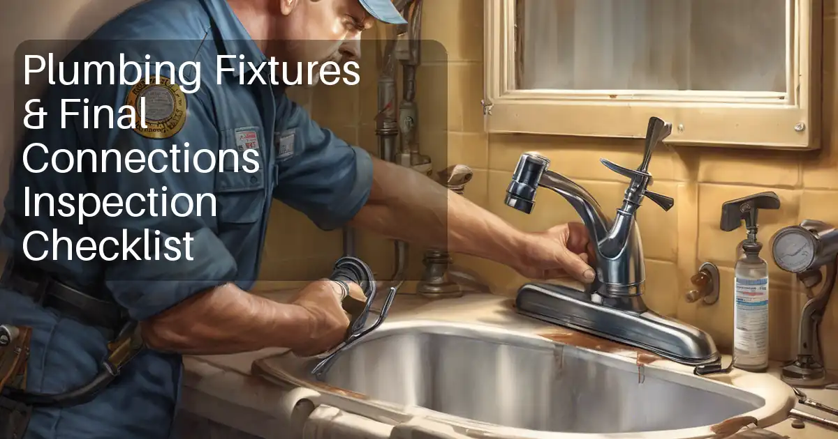 Plumbing Fixtures & Final Connections Inspection Checklist image