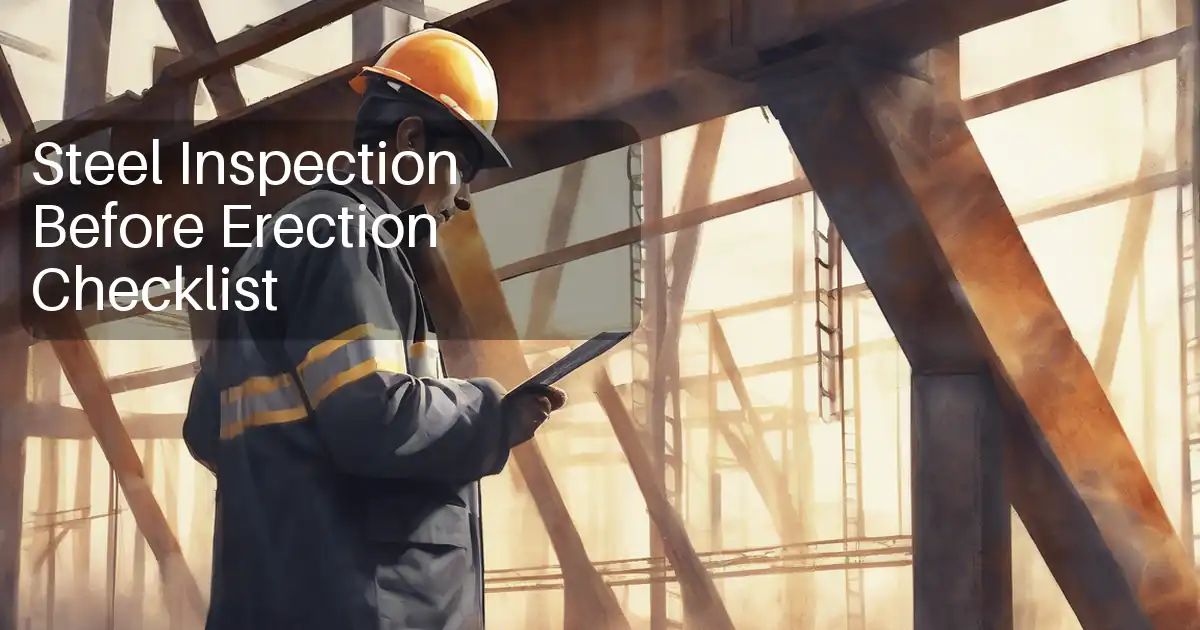 Steel Inspection Before Erection Checklist image